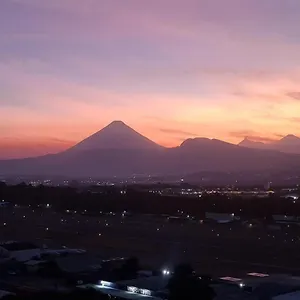 Amazing Volcano Views In Front Of Airport Guatemala City